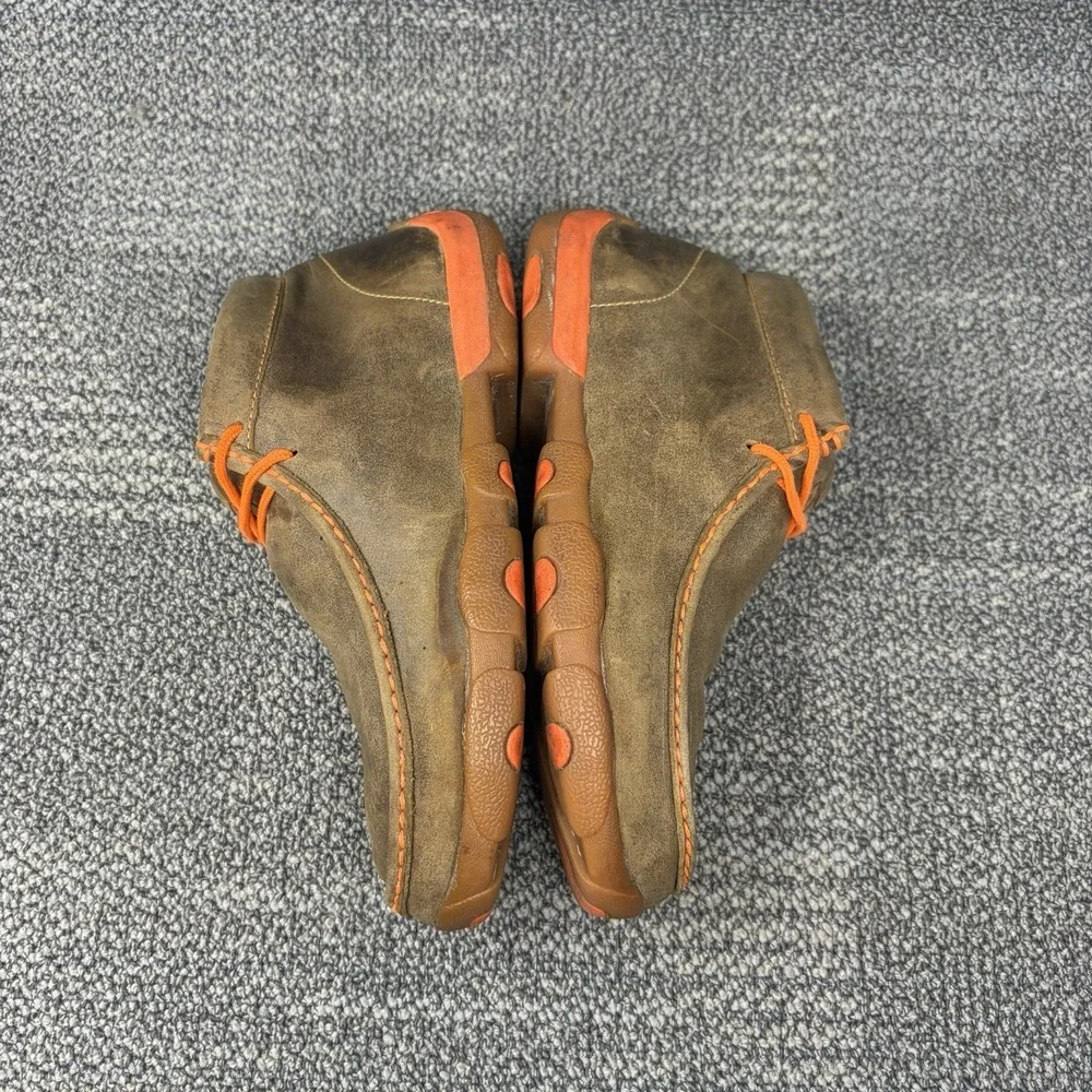 Twisted X MDM0019 Driving Moc Brown Leather Chukka Boots Mens Size 8M Orange